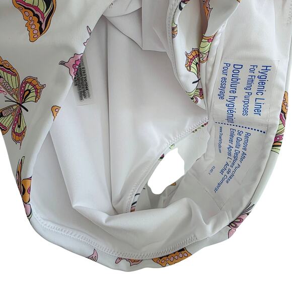 Victoria's Secret White & Pink Butterfly Print One Piece Swimsuit w Bows Large - Picture 6 of 9